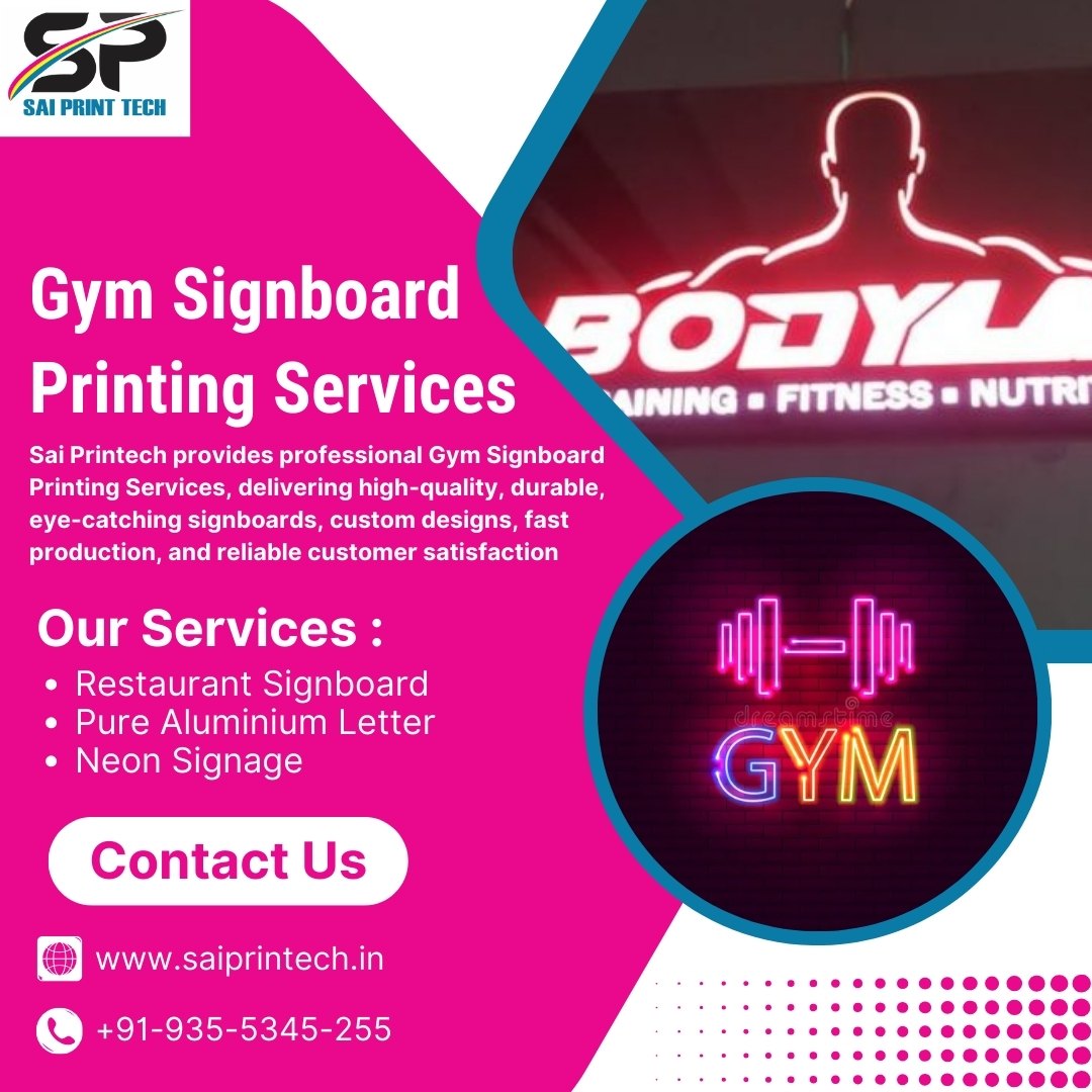 Gym Signboard Manufacturer Noida